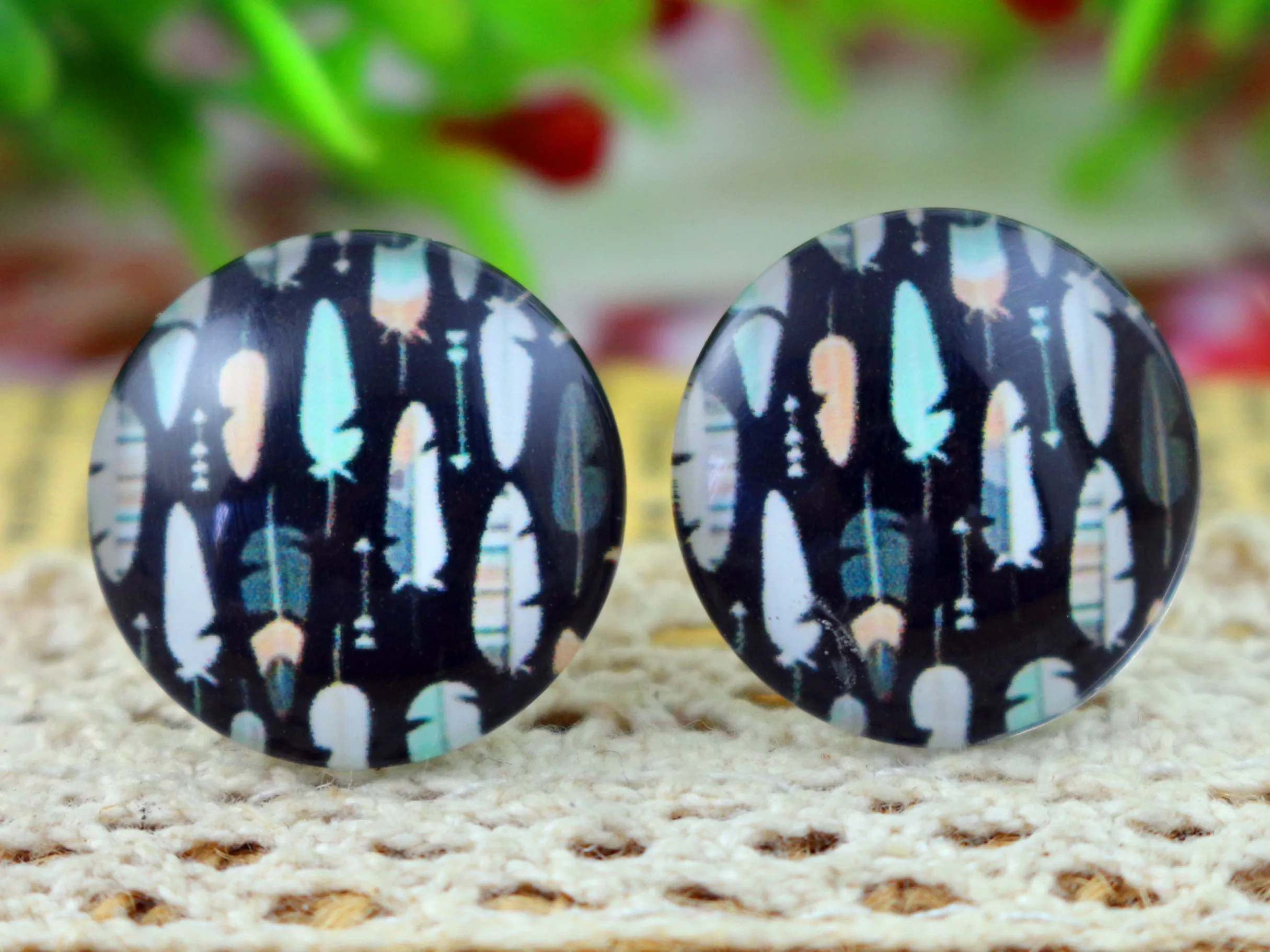 10 шт. 20 мм классические линии калейдоскоп ручная работа фото стеклянные