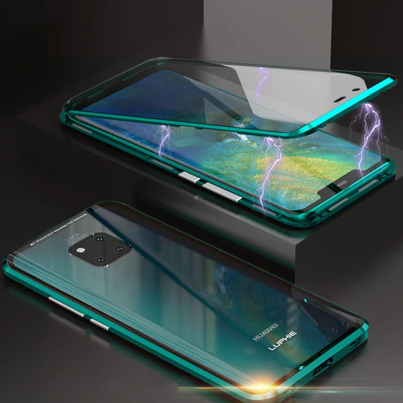 Luxury 360 Case Full Cover for Huawei Mate 20 Pro Front Back Glass Magnetic For protector | Мобильные телефоны и