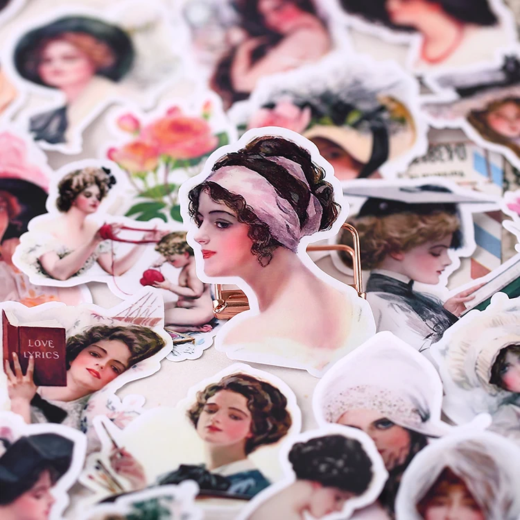 52 шт./упак. креативные милые ссамозакрывающийся крафт красавица Скрапбукинг