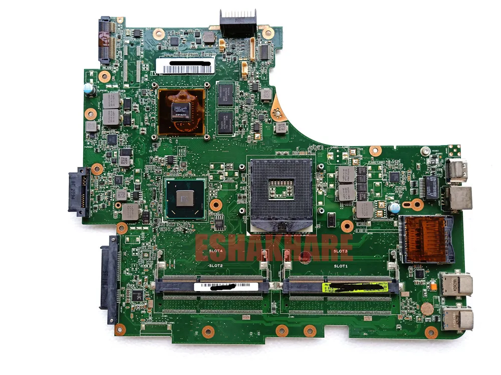 N53SM Материнская плата 2*Слота/4*Слота V1G/V2G Для ноутбука ASUS N53S N53SV N53SN GT540/GT550/GT630 Для тестирования работает на 100%.