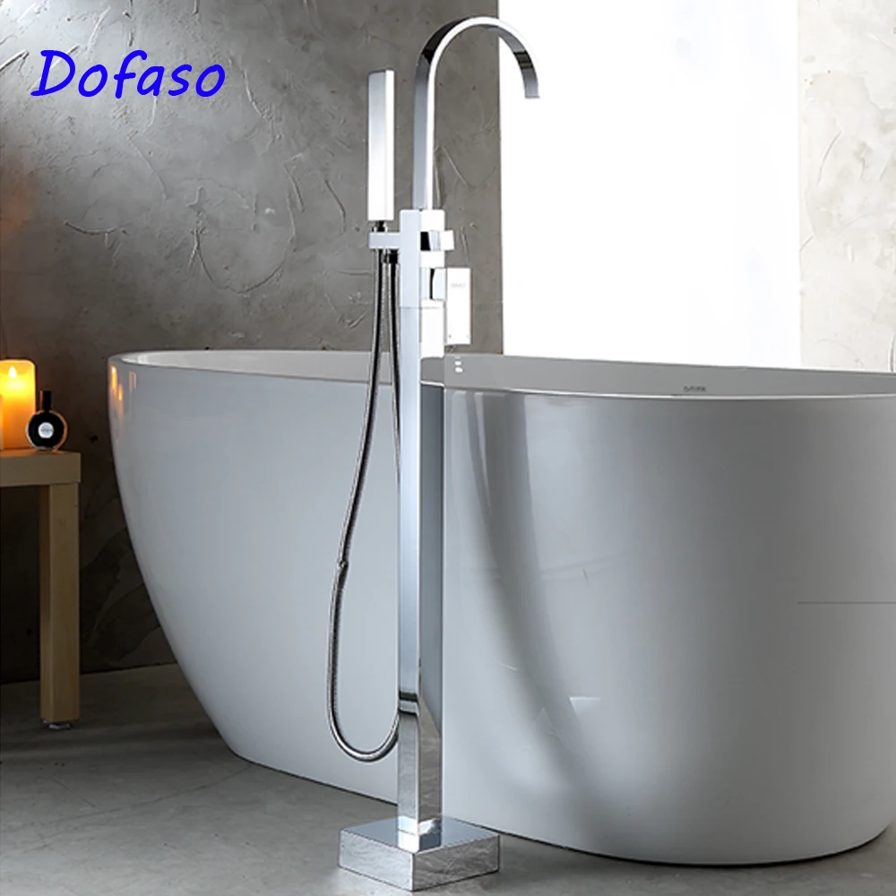 Смеситель Dofaso для ванной комнаты роскошный напольный кран душа Водопад стоячий