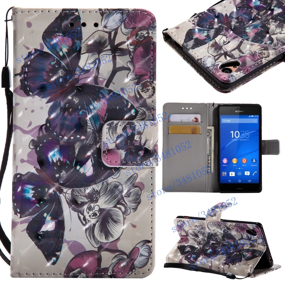 Чехол книжка кошелек с кармашком для карточек sony Xperia Z3 двойной D6633 D6603 чехол Z5Dual