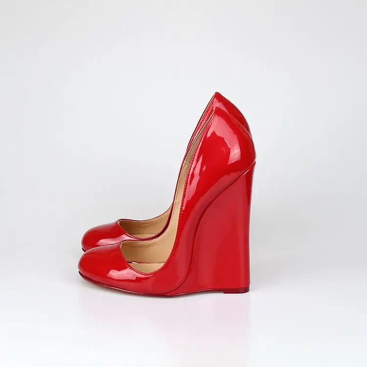 LLXF zapatos mujer; большие размеры US14 15; летние туфли на шпильке с круглым носком; босоножки на высоком каблуке 14 см; женские туфли-лодочки на танкетке