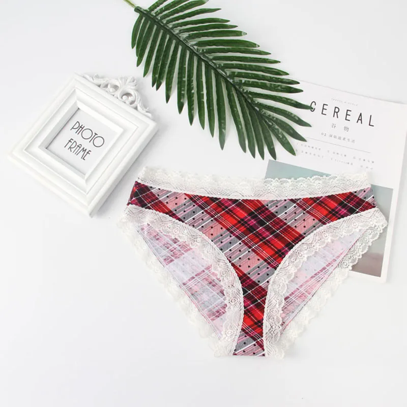 Женское нижнее белье P0078 соблазнительные кружевные хлопковые трусы