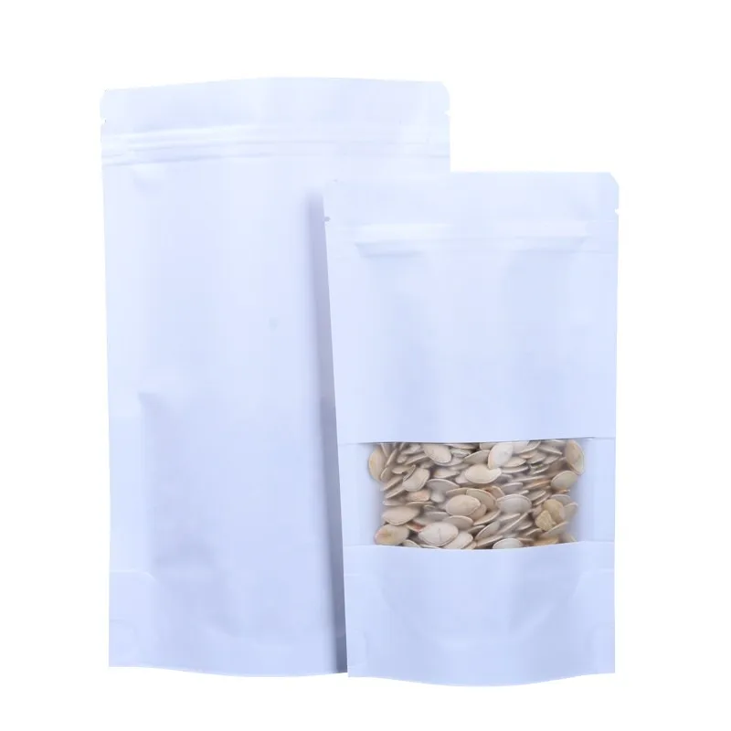 20x30 см стоьте вверх мешок с замком-молнией для хранения еды мешки белого цвета