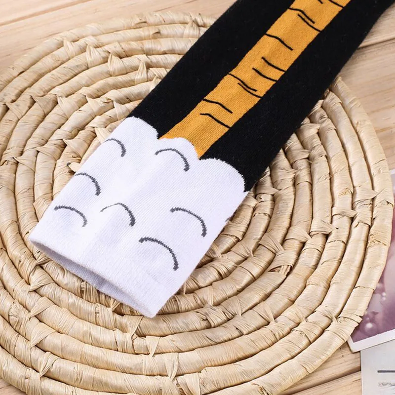 Носки с куриными ногами женские длинные гольфы Зимние до колена мультяшным