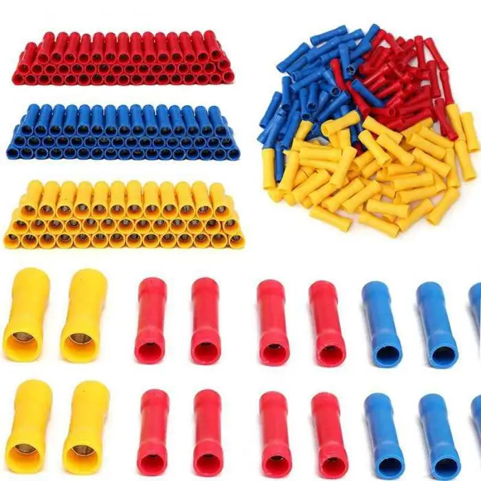Insulated Straight Long Wire Butt Connector Electrical Crimp Terminals CLH@8