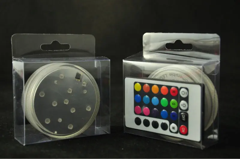 3AAA Battery Operated IR Remote Controlled 10 Multicolors SMD LED Vase Light Submersible Led Waterproof Floralyte | Освещение