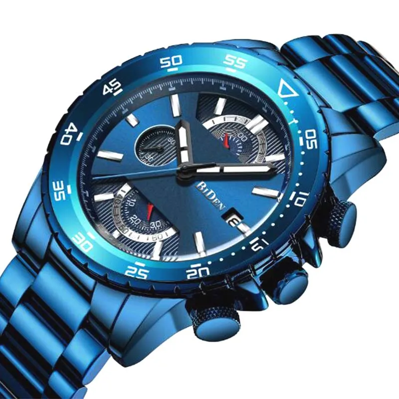 Часы мужские наручные BIDEN Брендовые спортивные Кварцевые водонепроницаемые с