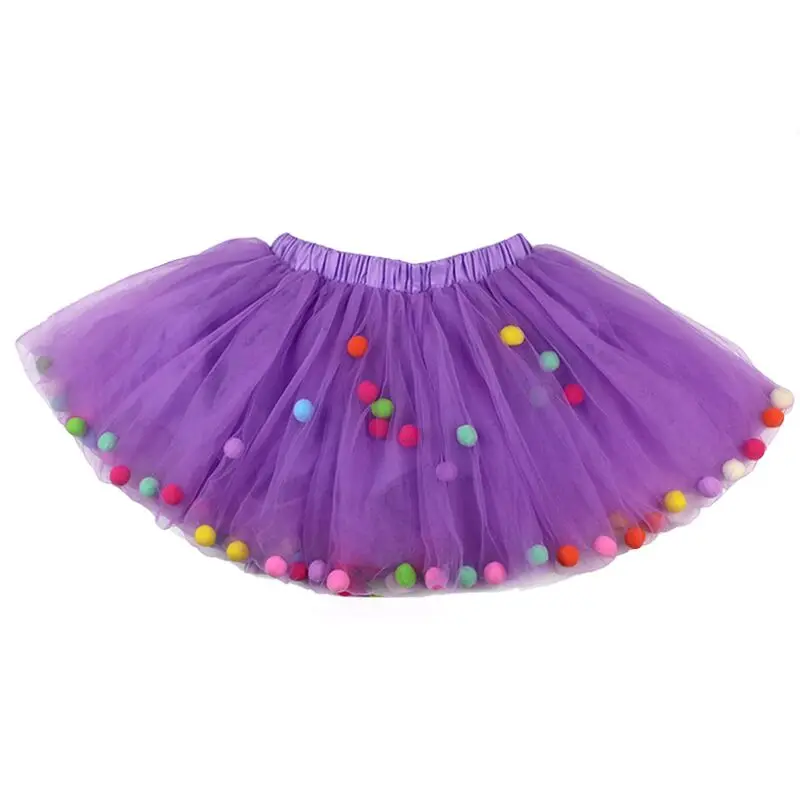 Lavender 1PXSkirt Юбка-пачка для девочек, темно-синяя юбка-пачка фиолетового цвета, праздничная юбка принцессы комплект с ободком для волос, детская юбка-пачка для девочек пышная мини-юбка-пачка в горошек с радугой розового цвета - Цвет: Lavender 1PXSkirt