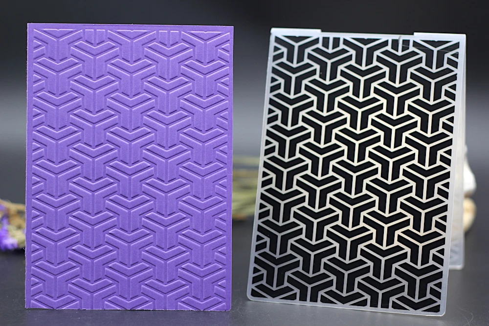 Пластиковая папка для тиснения Геометрическая черная прозрачная альбом