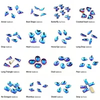 hot sale flame blue nail art rhinestones 31 styles fancy crystal stones 30100pcs for 3d nail art decoration