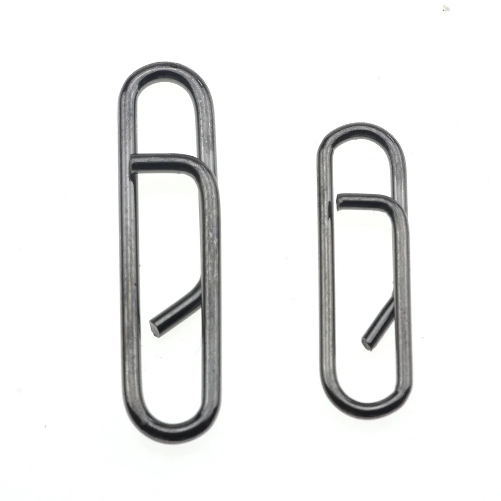 

Rompin 50pcs/bag Powerful Stainless steel fast link clip quick change lead clips Fishing Snap Fishing Clip Interlock Tackle