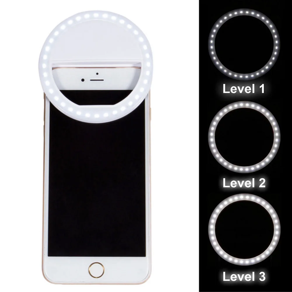 Selfie Led Phone Light Night Darkness Enhancing Photography Ring for Smartphone iPhone X 8 plus 6 Samsung S8 |
