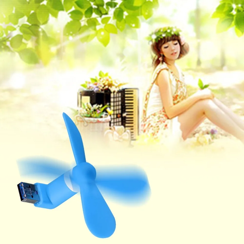 White/Rose Red/Blue Portable OTG Mini Micro USB Large Wind Cooling Fan For Phone Desktop Laptop Flexible Mobile Phones | Бытовая