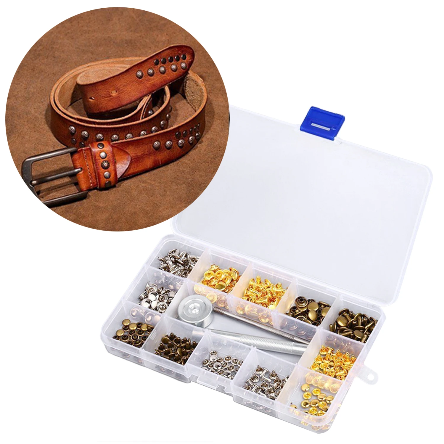 Заклепки с двойной крышкой набор из 3 предметов для фиксации курток ремней