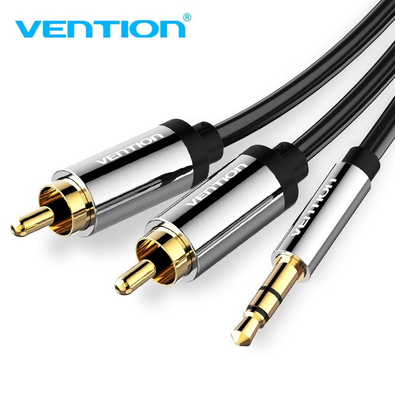 Vention RCA Cable 2RCA to 3.5 Audio Cable RCA 3.5mm Jack RCA AUX Cable for DJ Amplifiers Subwoofer Audio Mixer Home Theater DVD