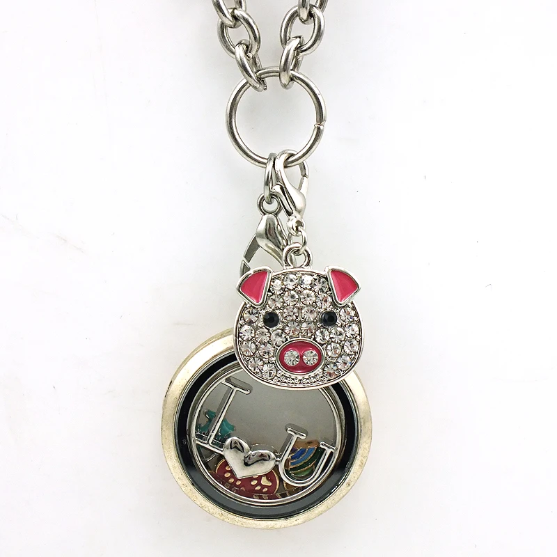 JINGLANG ювелирные изделия животных Свинья Подвески Форма цинковый сплав ручной