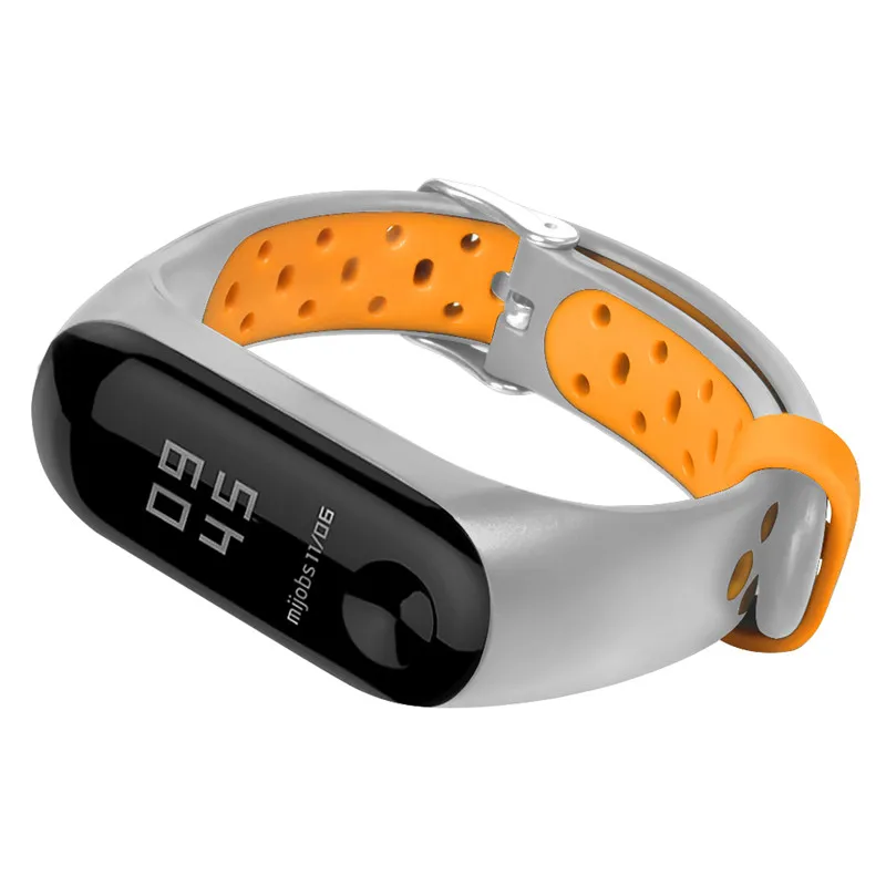Двухцветный ремешок для Mi Band 3 умные аксессуары Xiaomi сменный смарт браслета