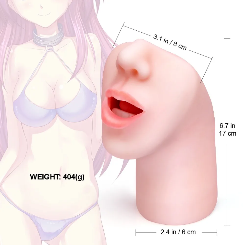 Мужской мастурбатор Luvkis с шеей и вибрирующим отверстием для полости рта 3D