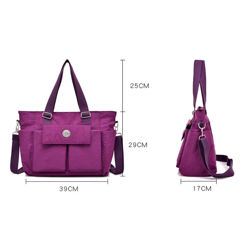 Дизайнерские сумки женская сумка Хобо нейлоновые на плечо Портативная с