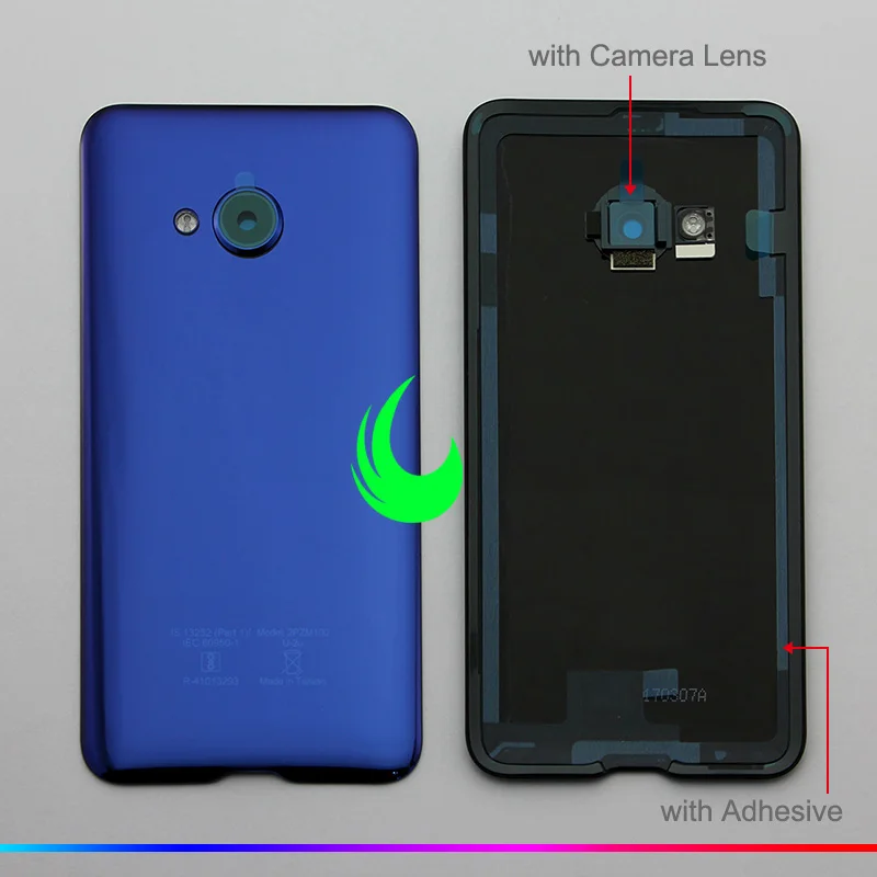 Чехол на заднюю панель для htc U Play, задняя крышка со стеклянной батарейкой и объективом для камеры, чехол для батареи U Play