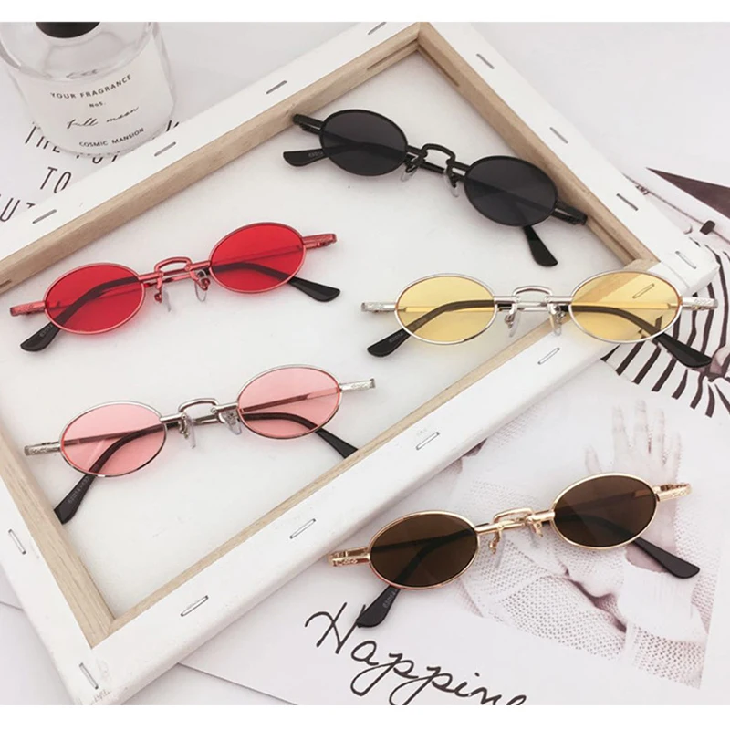 CHAIAI брендовые маленькие овальные солнцезащитные очки Женские винтажные черные в