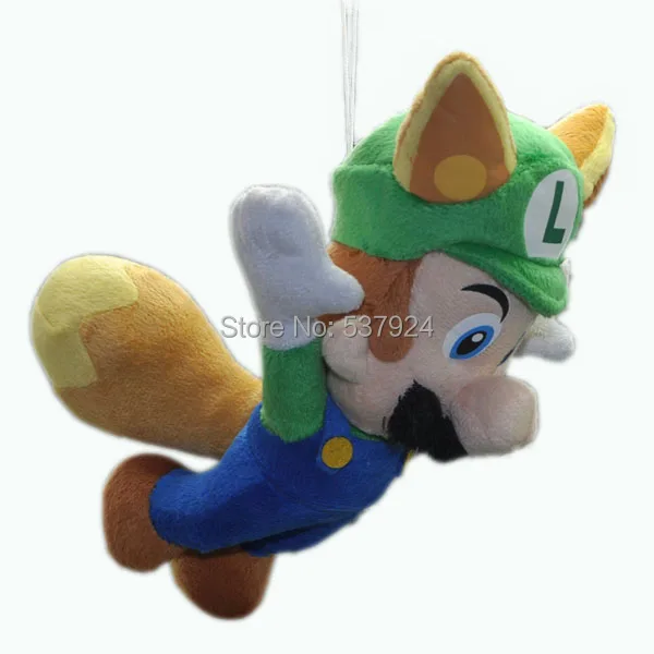 Новый Марио 3 шт. лисица Луиджи енот Tanooki Енот огненный Mario 8 &quot20 см Подвеска