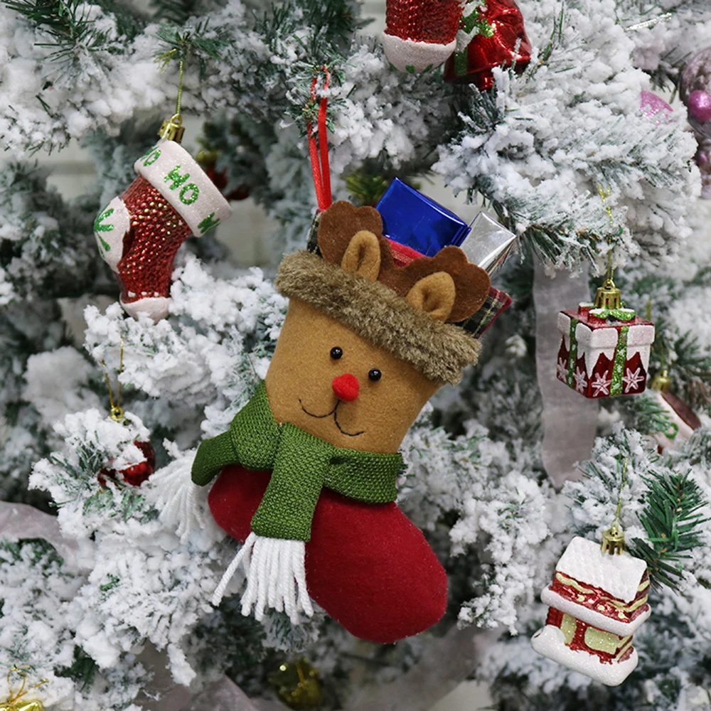 3 шт./компл. рождественские мини чулки вешалка для носков Рождественская елка