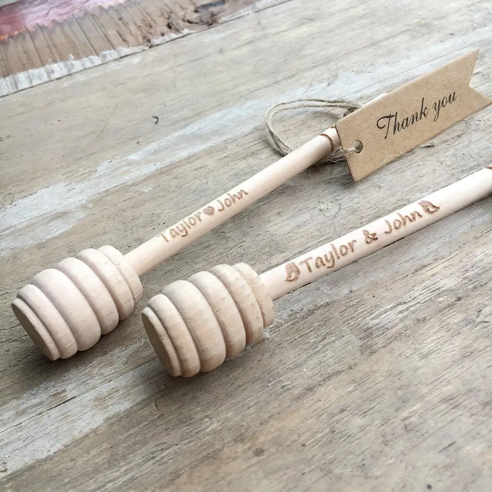 8 шт. Персонализированная мешалка под заказ Свадебный медомер гравировка имени