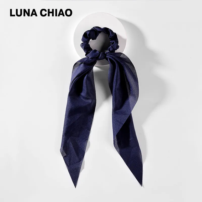 LUNA CHIAO, модные женские аксессуары для волос, тканевые банданы, резинки для волос, змеиный Леопардовый принт, шарф, конский хвост, держатель