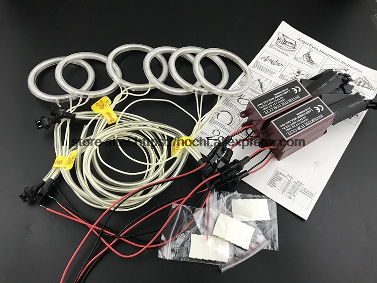 HochiTech белый 6000K CCFL головной светильник Halo Angel Demon Eyes Kit светильник angel eyes для мазда 6 Мазда speed6 2002-2008