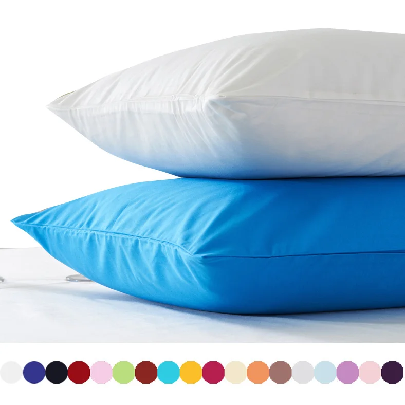 2 шт. однотонные хлопковые наволочки для подушки 70x70 см|pillow cover custom|hotel pillowcasescolored