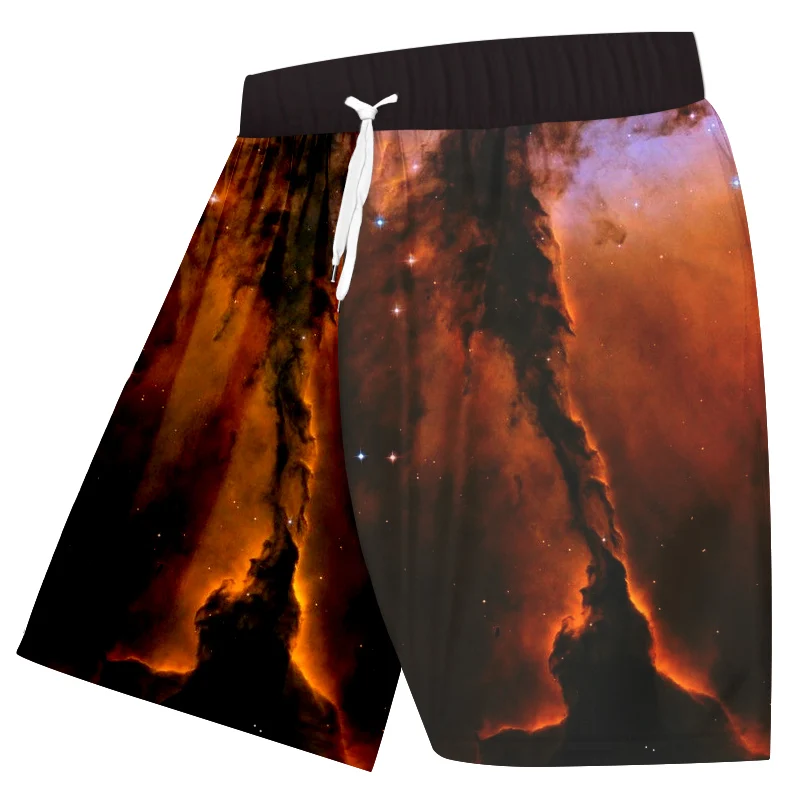Шорты UJWI мужские компрессионные модные пляжные с 3D Цифровым принтом звездных