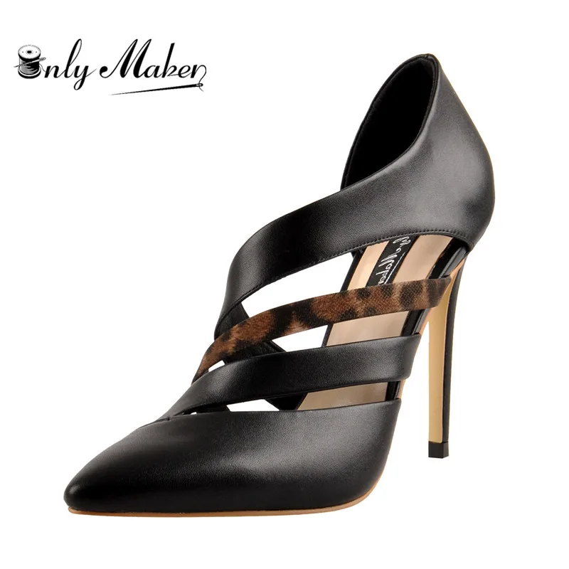 Onlymaker/женские пикантные леопардовые туфли лодочки с острым носком летние матовые