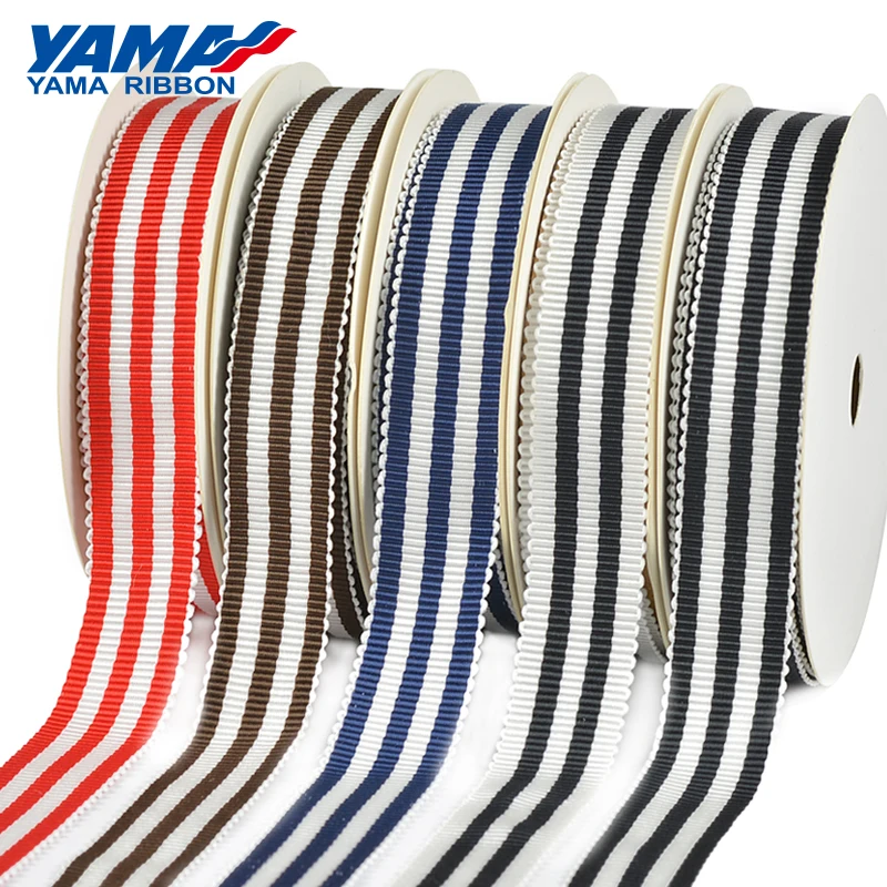 Лента в полоску YAMA Petersham 50 ярдов рулоне ленты 9 мм 16 25 3/8 &quot5/8&quot 1&quot|Ленты для шитья|