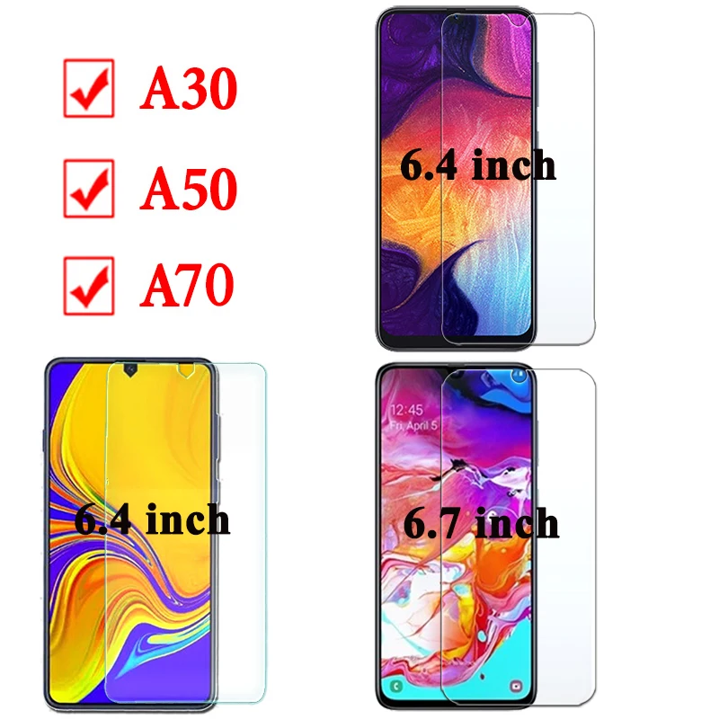 Закаленное стекло 9h для Samsung Galaxy A50 защитная пленка экрана A30 A70 70 30 50|Защитные