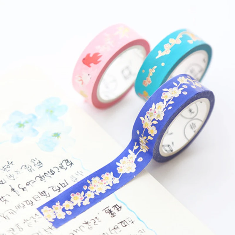 Милый кавайный цвет patten японская маскирующая васи лента декоративная клейкая