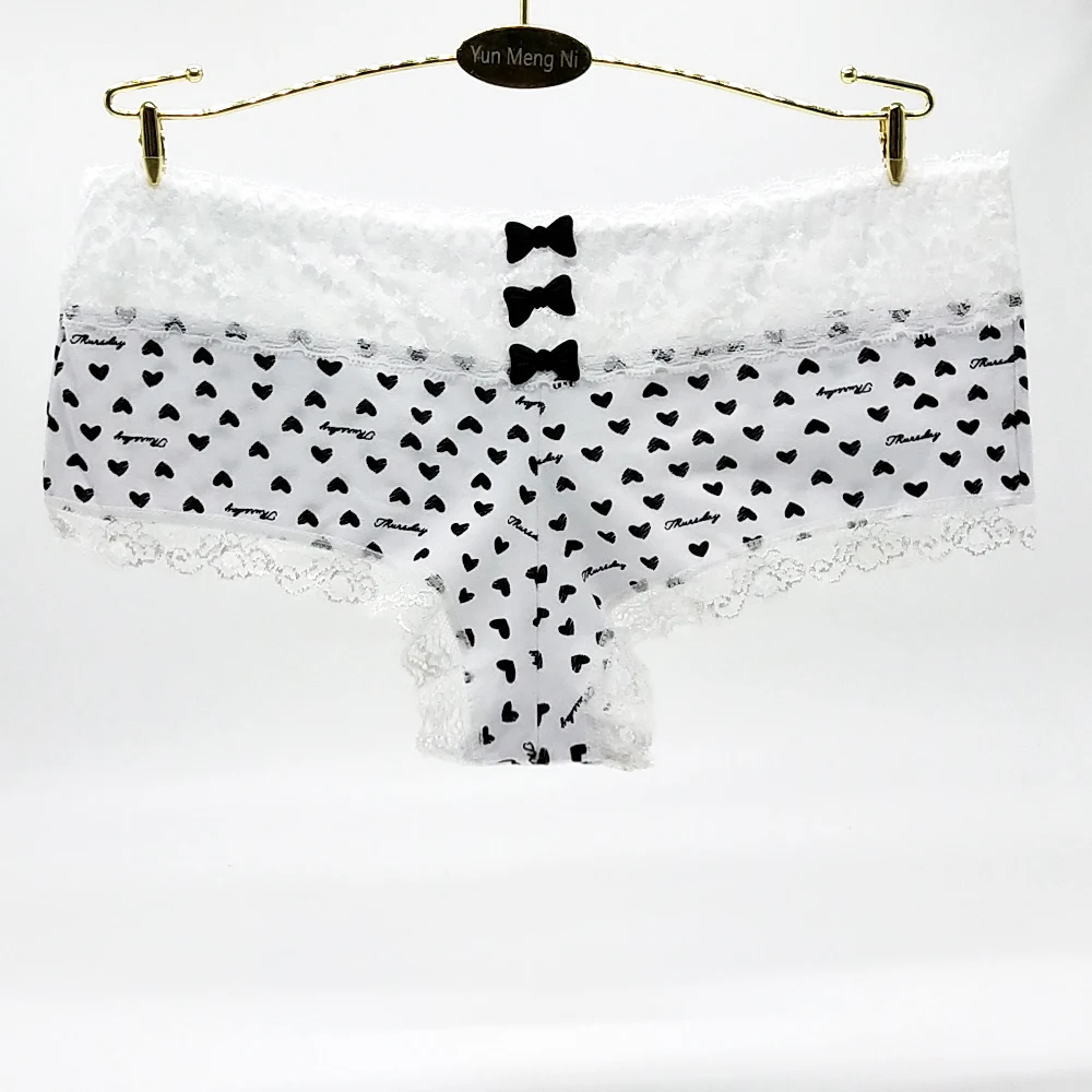 Лидер продаж Мода Boyshorts женщина нижнее белье хлопковые трусики сексуальное женское бельё Femme принтом Pink Boxer Для женщин интимные трусики
