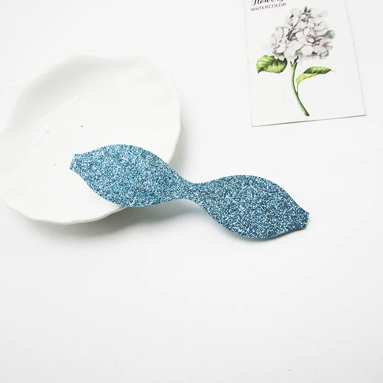blue 40 шт. Kawaii мягкие блестящие бантики аксессуары патчи 2,5x10,5 см аппликации для одежды Швейные принадлежности "сделай сам" Ремесло Украшение - Цвет: blue