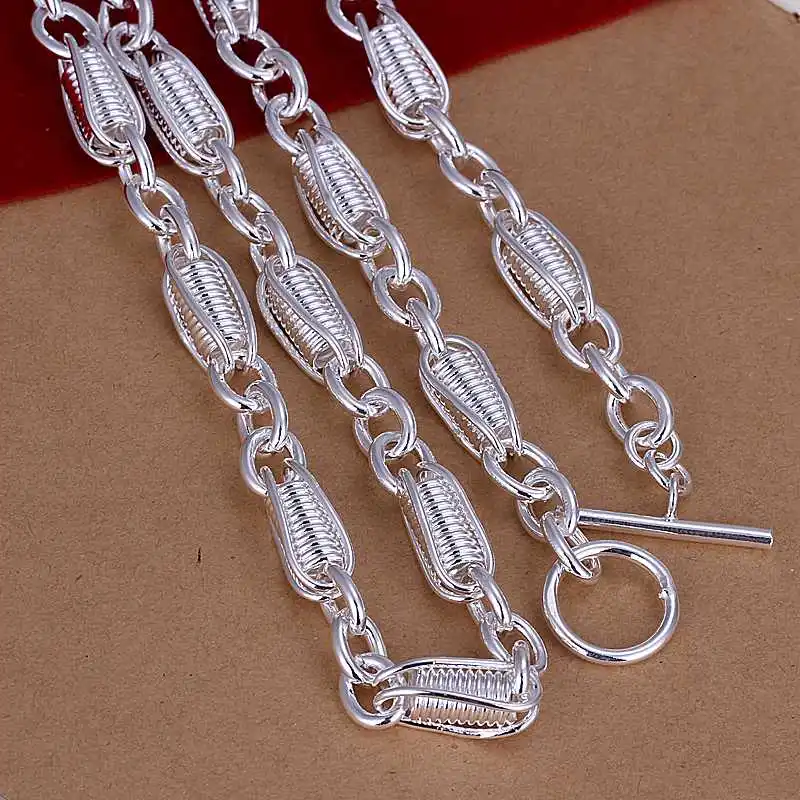 Hot!!Free Shipping Wholesale Sterling 925 Silver Necklace Fashion Jewelry TO Twist Ring Bold SMTN244 | Украшения и аксессуары