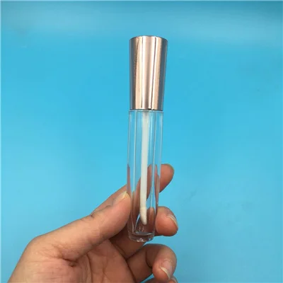 Rose gold lid 5 мл пластиковый прозрачный блеск для губ упаковочные контейнеры розовое золото пустые тюбики от губной помады бальзам для губ масляные бутылки для губ 50 шт - Цвет: Rose gold lid