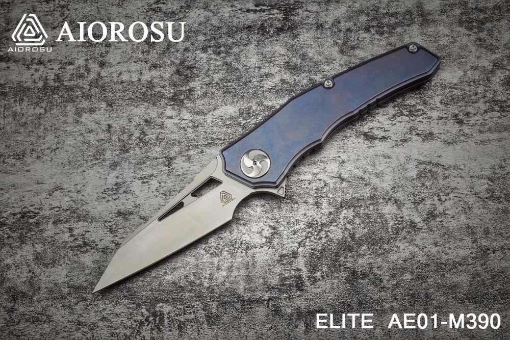 Титановый синий Maxace AIOROSU бренд M390 Тактический MRBS подшипник Походный нож