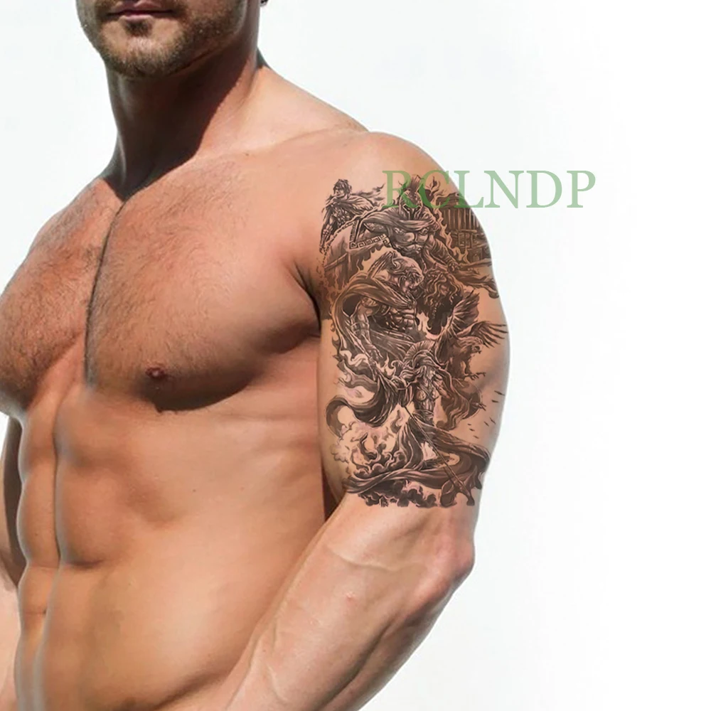 

Waterproof Temporary Tattoo Sticker ancient Roman battle tatto stickers flash tatoo fake tattoos for men