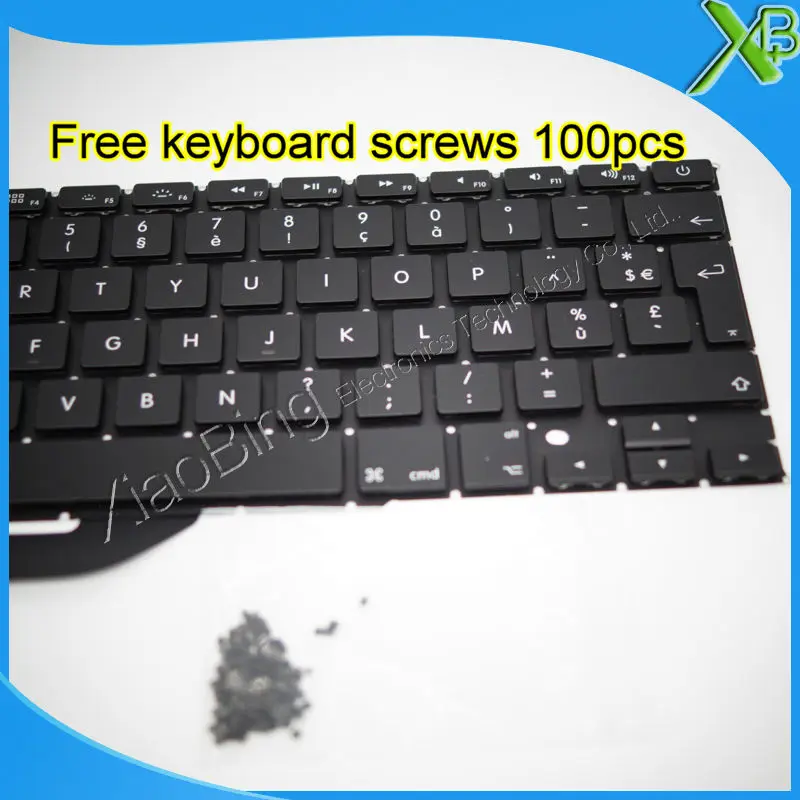 5 шт. --- Совершенно новая Французская клавиатура AZERTY FR + 100 винтов клавиатуры для