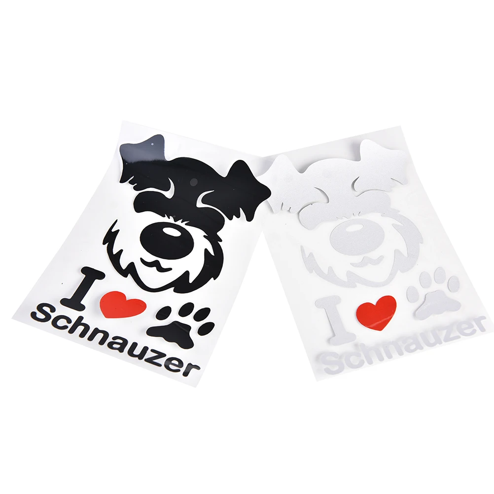 1 шт. черно белая Автомобильная наклейка s Pet Schnauzer с милым рисунком животных