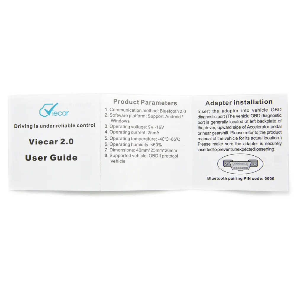 Новейший мини ELM327 Интерфейс адаптер Viecar для 2 0 OBD2 Bluetooth Авто диагностический