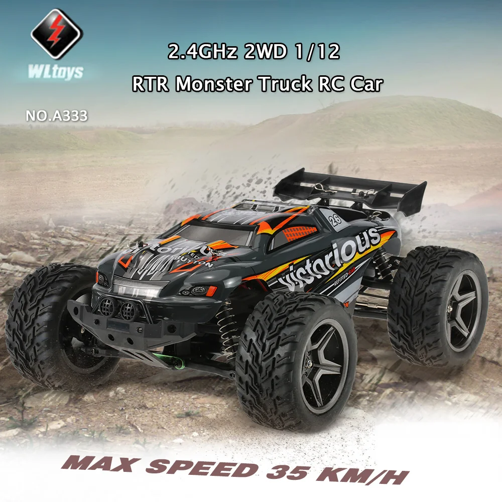 WLtoys A333 2,4 ГГц 2WD 1/12 35 км/ч Матовый Электрический РТР Monster дистанционного Управление автомобиля