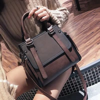 european style fashion new women handbags 2020 high quality matte pu leather portable shoulder bag ladies hit color big tote bag