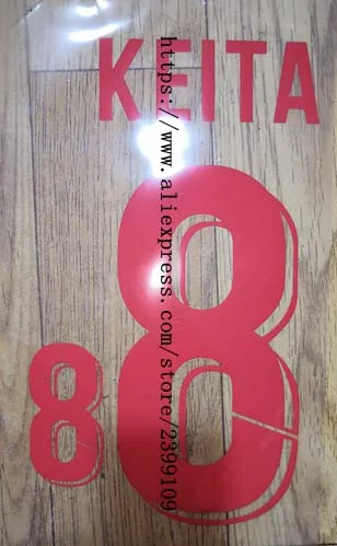 Прозрачный KEITA FIRMINO MANE M.SALAH SHAQIRI nameset patch badge - Цвет: Прозрачный